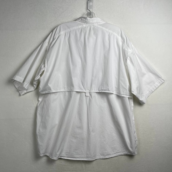 Cabela's Men's XL Lightweight Vented‎ Fishing Shirt Button Up Short Sleeve White - Picture 7 of 13